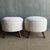 Mid-Century Modern Pair of Off-white Ottomans Made From Vintage Turkish Rugs For Sale - Image 3 of 10