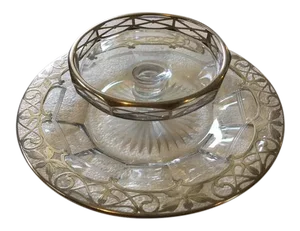 Sterling Silver Overlay Serving Dish Compote
