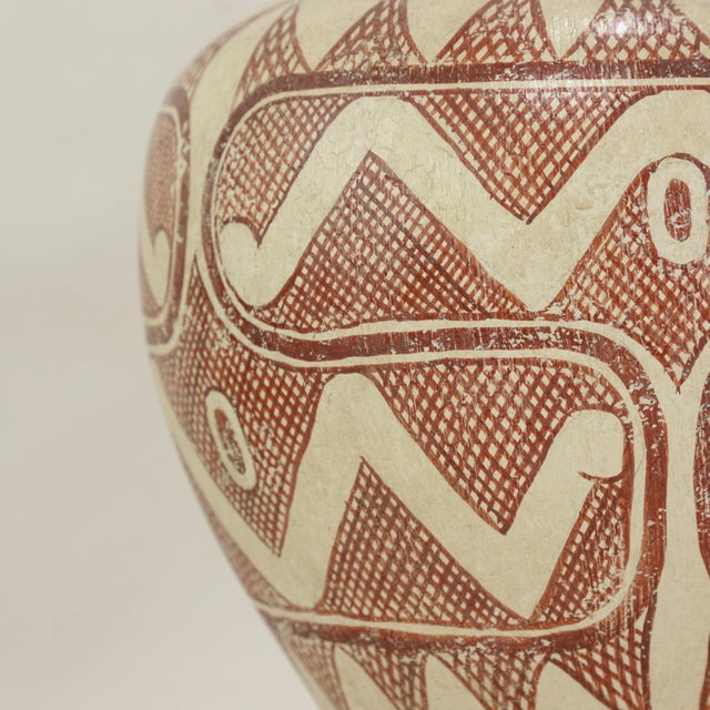 Early 21st Century Vintage Exquisite Tribal-Style Ceramic Ginger Jar Table Lamp For Sale - Image 5 of 9