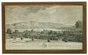 "Premiere Vue Des Environs Du Lac Leman Du Cote Du Midi"