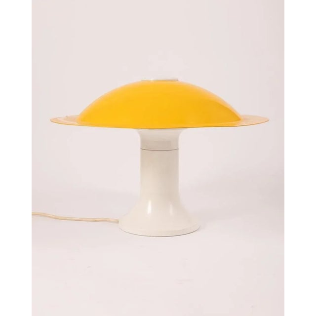 White Vintage Yellow Lamp from Martinelli Luce, 1970s For Sale - Image 8 of 8