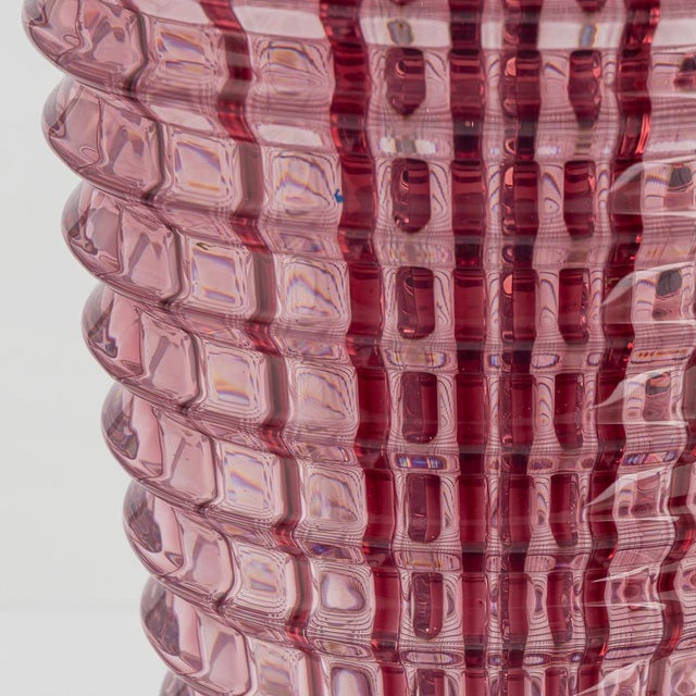French Crystal Sculptural Oval Vase from Baccarat, 1990s For Sale - Image 11 of 13