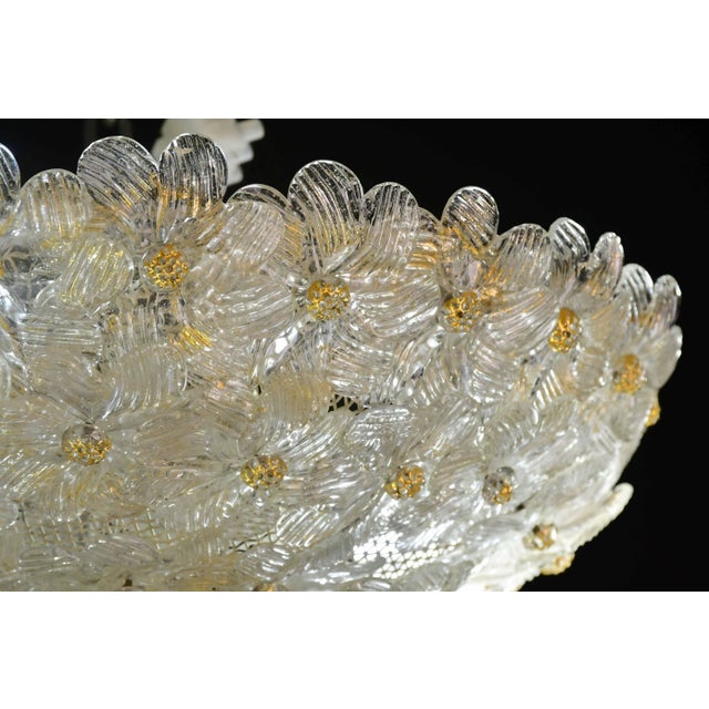 Murano Ceiling Light Flower by Seguso for Venini, Italy, 1960s For Sale - Image 10 of 16