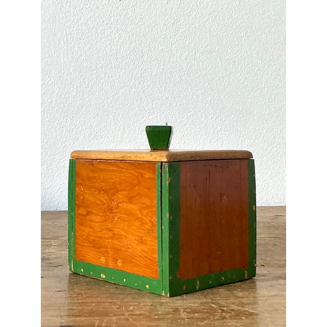 Vintage Boho Primitive Wood Box For Sale - Image 9 of 12