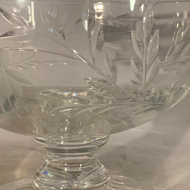 Stuart Crystal Compote or Footed Fruit Bowl for your consideration. The compote is a nice large size measuring approx. 8...
