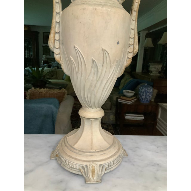 Pair of Vintage Neoclassical Empire Urn Table Lamps – Substantial Size Cast Metal & Genuine Patina for a Number of Decor Styles - See Pics! For Sale In New Orleans - Image 6 of 10