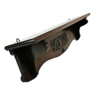 Art Nouveau Mahogany Shelf, Denmark, 1930s For Sale