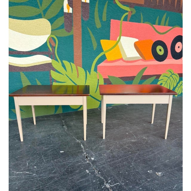 Mid Century Jens Risom for Knoll End Table Pair For Sale - Image 11 of 14