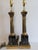 Vintage Mid Century Portora Black Marble and Brass Table Lamps, a Pair For Sale - Image 4 of 7