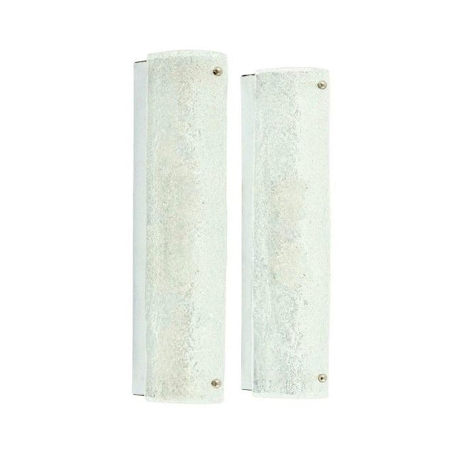 1970s Mid-Century Modern Tubular Murano Glass Wall Lights/Sconces From Hillebrand - a Pair For Sale - Image 11 of 11