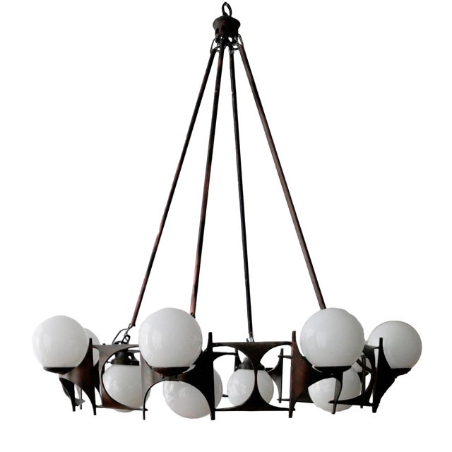 Brutalist Style Chandelier, 1950s For Sale - Image 16 of 16