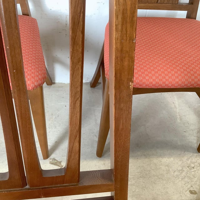 1960s Young Manufacturing Walnut High-Back Dining Chairs – Set of 6 For Sale - Image 16 of 18