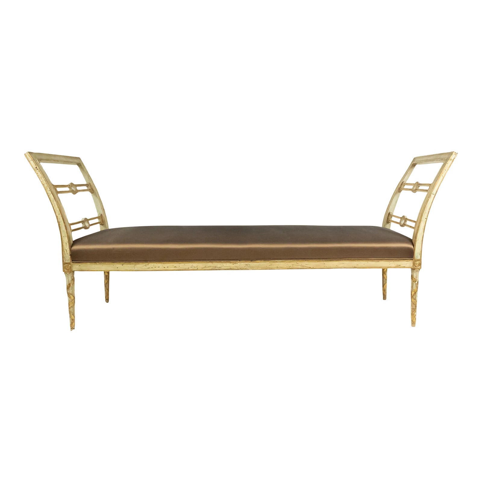 Italian Neo-Classic Style Cushioned Bench | Chairish