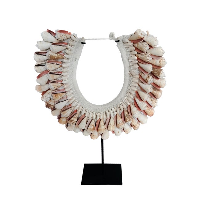 Cone Shell Necklace on Stand, Papua New Guinea, Contemporary For Sale In New York - Image 6 of 16
