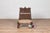 Wood Antique Indian Rustic Low Seat Wooden Chair with Carved Rosettes and Twine Seat For Sale - Image 7 of 12