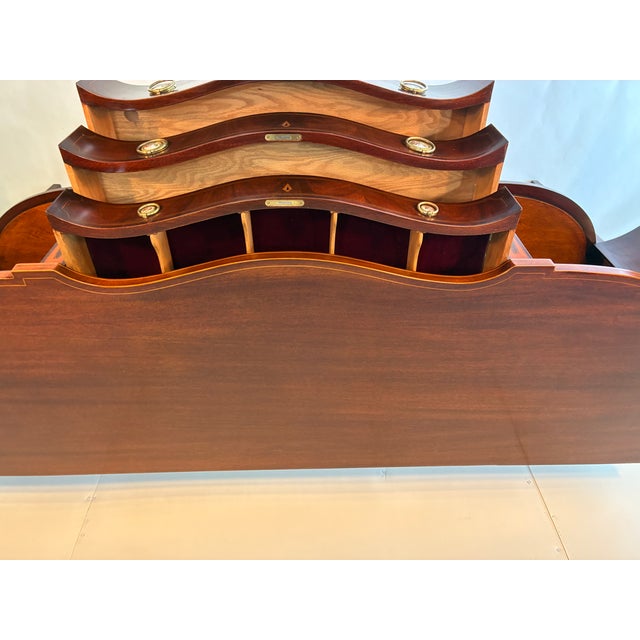 Burgundy Bench Made Mahogany Inlayed Sideboard For Sale - Image 8 of 15