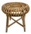 Mid-Century French Woven Bamboo Rattan Stool, 1950s For Sale