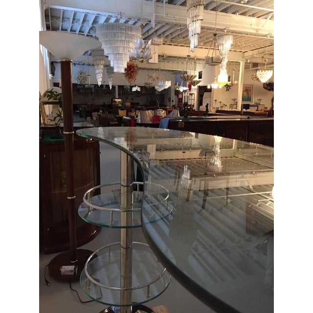 Mid Century Modern Chrome and Glass Dry Bar For Sale In New York - Image 6 of 8