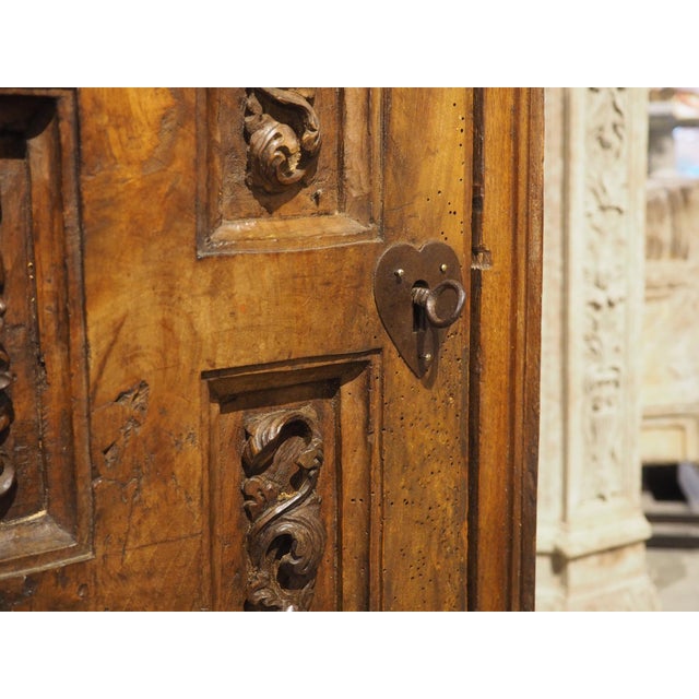 More information coming soon… A fascinating single door cabinet from Spain, dating to circa 1650. The hand-carved walnut...