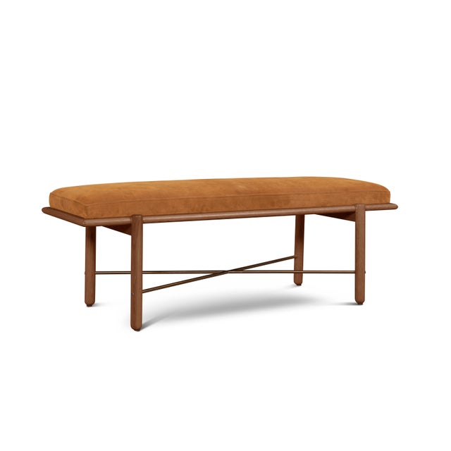 AN UNDERSTATED SOLUTION: The Halls bench is a classic piece with refined details. Built to last, its warm color and clean...