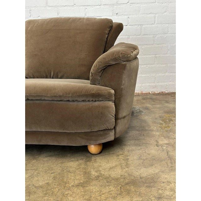 1990s Post Modern Sofa in Dead Stock Velvet Chairish