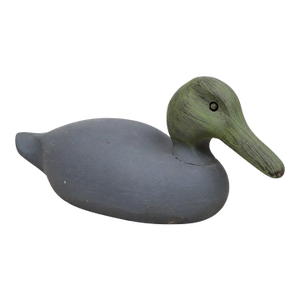 Rustic Primitive Painted Wooden Duck Decoy Folk Art Sculpture