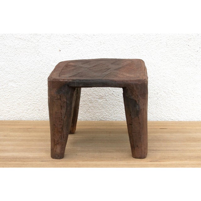 1950s Forest Wood Carved Nupe Stool For Sale - Image 5 of 9