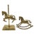 Vintage Solid Brass Carousel Horse & Rocking Horse Figurines – Pair For Sale
