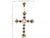 Blue 1980s 14k Yellow Gold Sapphire & Diamond Cross Pendant For Sale - Image 8 of 8