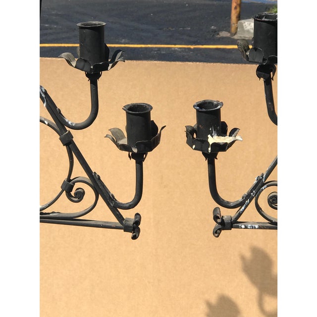Wrought Iron Candelabras A Pair Chairish