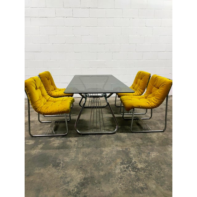 Vintage Table and Armchairs, 1970s, Set of 5 For Sale - Image 4 of 11
