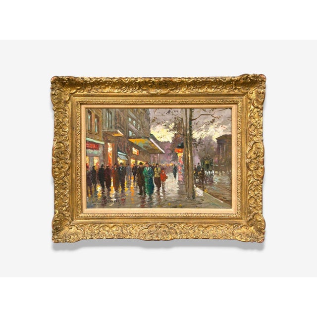 Edouard-Léon Cortès, Oil on Canvas, French Painting, Paris Street Scene, 20th C. Edouard Cortes (French 1882-1969) oil on...