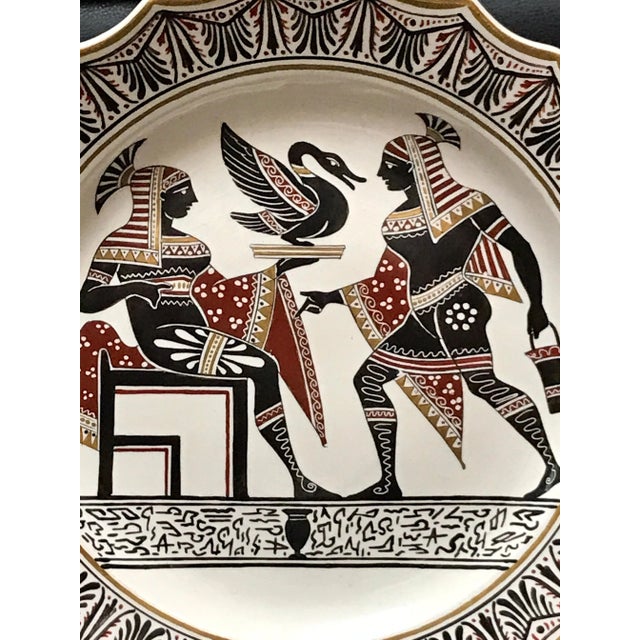 Giustiniani Egyptomania Pottery Plate with Gilt Highlights, Urn For Sale - Image 9 of 10