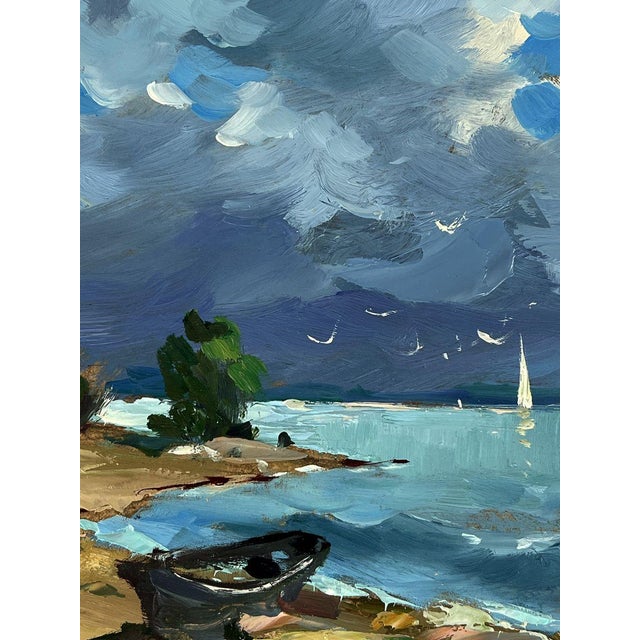 Oil Painting Sea Tide Before the Storm Yuriy Suprunchuk For Sale - Image 4 of 11
