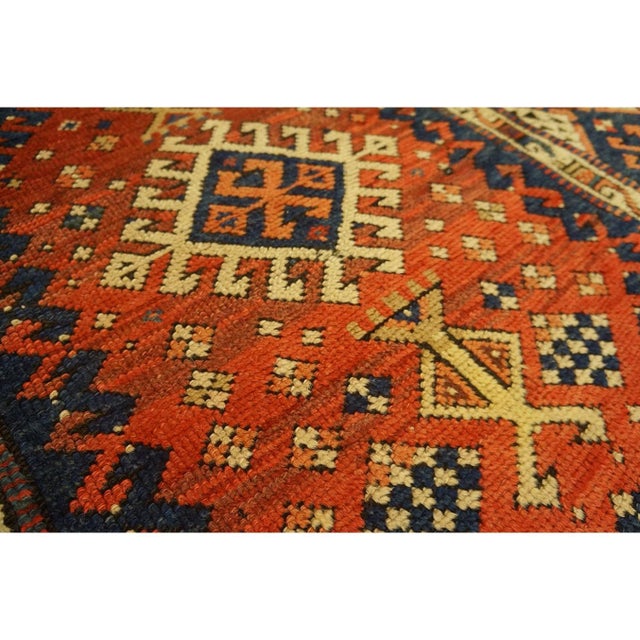 Red 1870s Antique Red Medallion Tribal Konya Turkish Square Scatter Size Wool Rug For Sale - Image 8 of 10