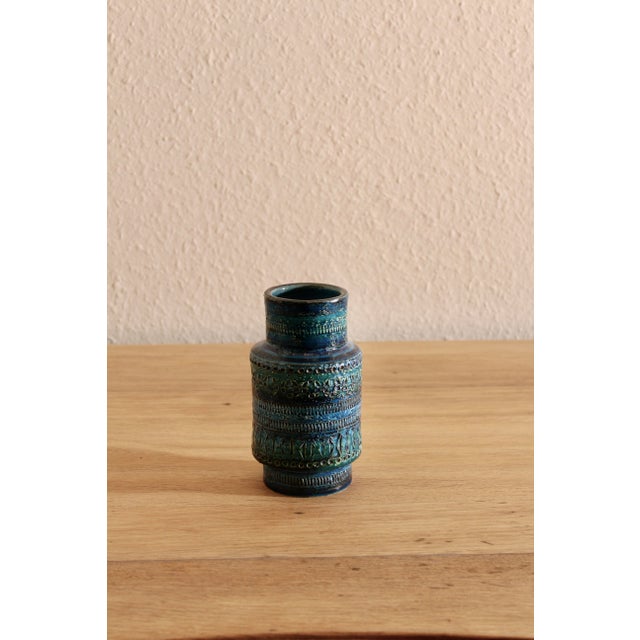 1960s Rimini Blu Ceramic Vase by Aldo Londi for Bitossi, Italy, 1960s For Sale - Image 5 of 8