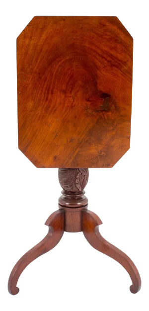 Early 19th Century American Mahogany Tilt Top Tea Table