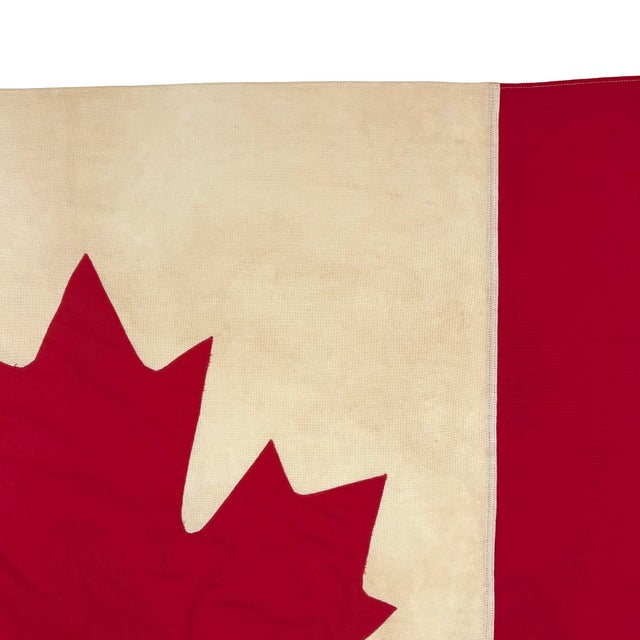 Vintage Sewn Cotton Flag of Canada For Sale - Image 4 of 5