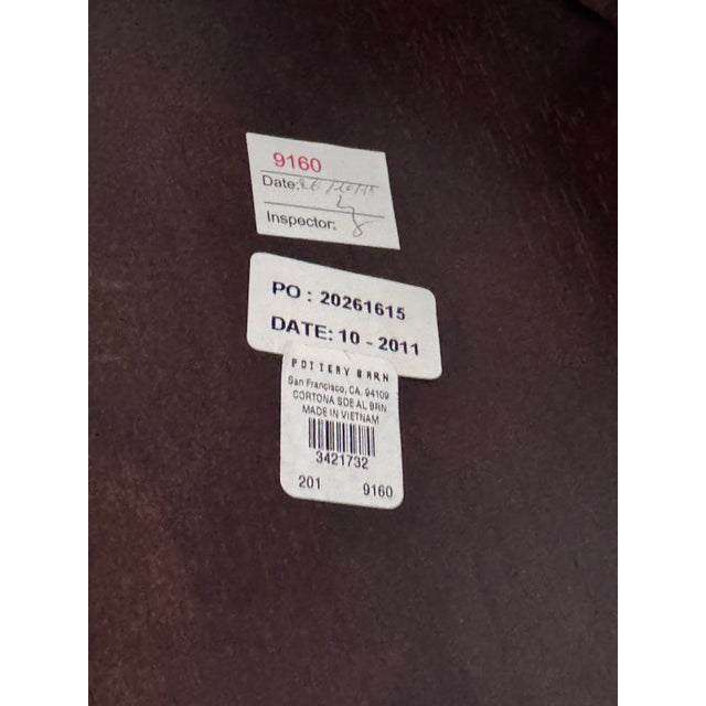 Pottery Barn Cortona Extension Dining Table + Six Alfresco Brown Side Chairs, Set For Sale - Image 11 of 12