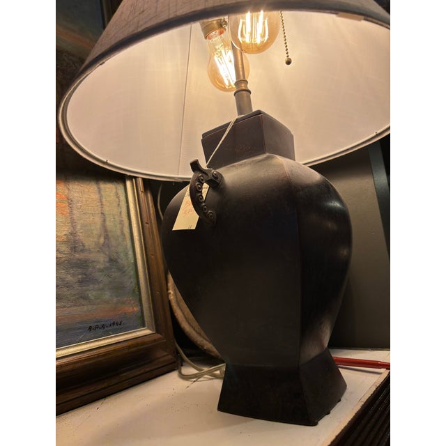 1960s Japanese Brass Sakana Lamp For Sale - Image 4 of 4