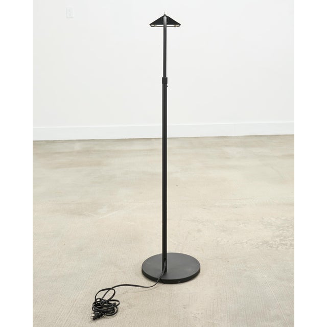 Modern Style Brushed Steel Adjustable Pharmacy Floor Lamp For Sale - Image 17 of 18