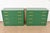 Mid-Century Modern Donald Deskey Style Art Deco Green Lacquered Chests of Drawers, Newly Refinished For Sale - Image 3 of 12