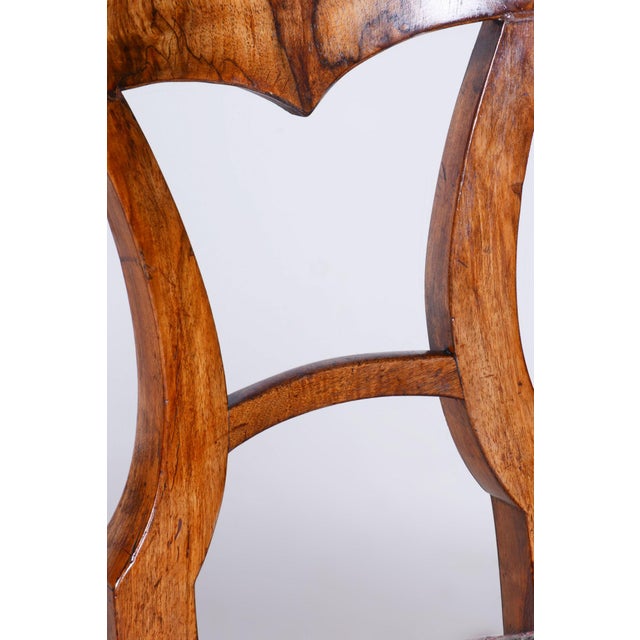 Original very well preserved condition Stable wooden construction Revitalized polish Upholstery in good condition