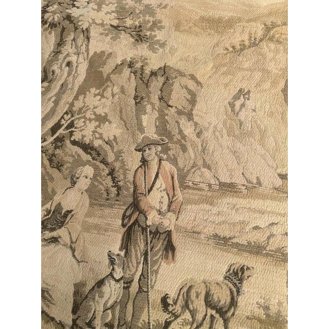 Antique French Jacquard Tapestry with Shepherds in the style of Aubusson, 1920s For Sale - Image 6 of 18