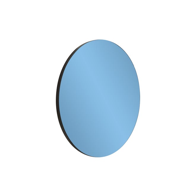 Transitional Balducci Round Sapphire Blue Mirror Large For Sale - Image 3 of 8