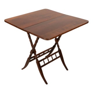 Carl Forslund Mahogany Folding Coaching Card Game Table, 1980s For Sale