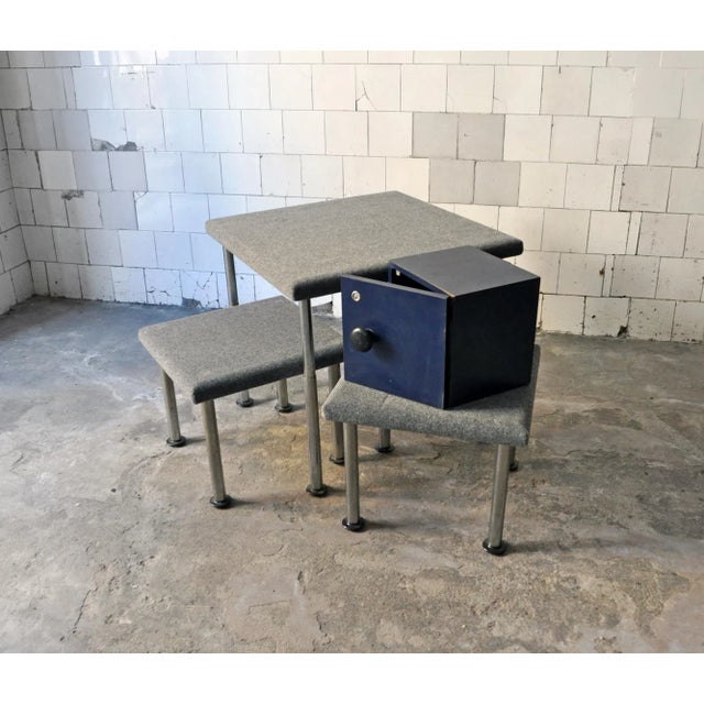 Talponia Dining Table & Stools Set by Roberto Gabetti & Aimaro Isola for ARBO, 1969, Set of 5 For Sale - Image 16 of 18