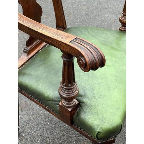 English Country Mahogany Library Armchair For Sale - Image 9 of 16
