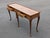 Mid 20th Century Burl Wood and Cherry Queen Anne Sofa/Console Table Attributed to Baker Furniture For Sale - Image 10 of 14
