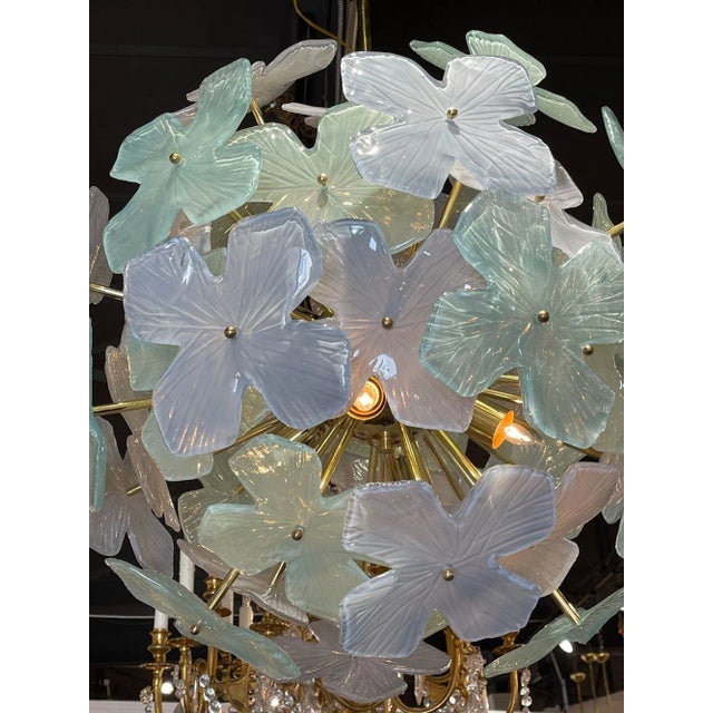 2000 - 2009 Murano Flower Globe Chandelier For Sale - Image 5 of 9